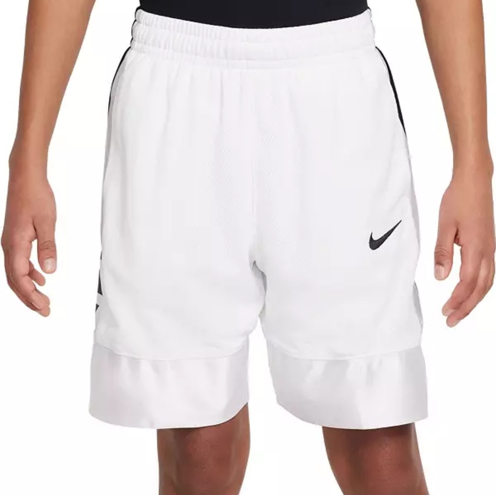 Nike Boys' Dri-FIT Elite Basketball Shorts White Large